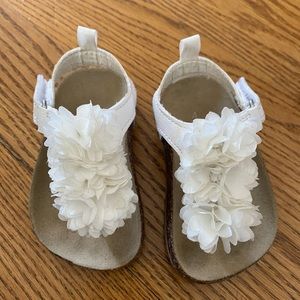 Carters floral white sandals size 4 toddler